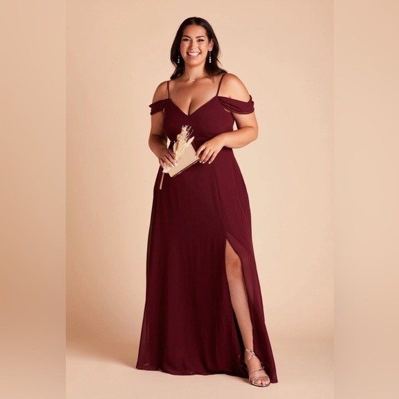 BIRDY GREY Devin Convertible Chiffon Dress In Cabernet - Picture 2 of 9